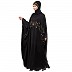 Nida kaftan abaya with premium handwork- Black